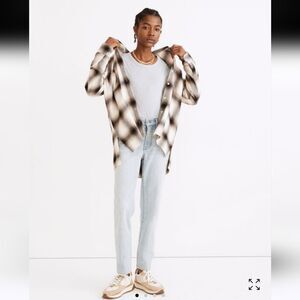 Madewell Flannel Oversized Ex-Boyfriend Shirt Robson Plaid Size S